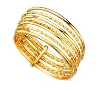 Inmaculada Romero IR Bague Bracelet hebdomadaire en or 9 carats composé de 7 fils lisses tressés.