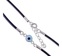 Inmaculada Romero IR Bracelet Fabriqué en argent sterling 925 avec un caoutchouc de 2 mm. Pierre amulette œil turc de 7 mm.