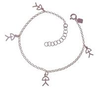 Inmaculada Romero IR Bracelet Indalo en argent sterling 925, 17 cm. Chaîne rolo de 2 mm. Amulette de 7 mm.