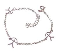 Inmaculada Romero IR Bracelet Indalo en argent sterling 925 avec une chaîne rolo de 17 cm et de 2 mm. Amulette de 10 mm.