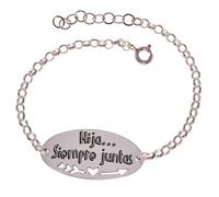 Inmaculada Romero IR Bracelet Mères et filles en argent massif 925, 16 cm. Message : FILLES TOUJOURS ENSEMBLE
