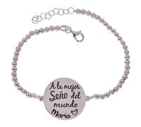 Inmaculada Romero IR Bracelet Pendentif personnalisé en argent sterling (925) de 17 cm pour les enseignants, avec le message « Au meilleur enseignant du monde ».