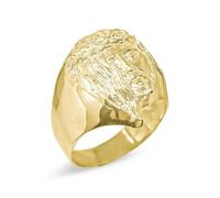 Inmaculada Romero IR Christ Bague tête de gitan en or massif 18 carats pour homme, largeur de tête 22 mm