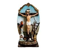 Inmaculada Romero IR Christ Croix Juste Juge Figure 40 cm Image Résine Couleur Éléments de la Passion