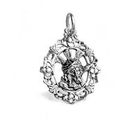 Inmaculada Romero IR Christ Médaille de la Grande Puissance en argent sterling 925, 29 mm, ajourée avec un anneau