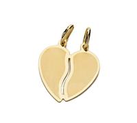 Inmaculada Romero IR coeur Pendentif double en or 9 carats, 17 mm, pour les amoureux