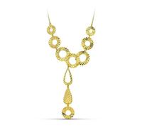Inmaculada Romero IR Collier Cercles ajourés pour femmes en or 18 carats sculptés de formes combinées