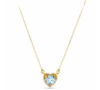 Inmaculada Romero IR Collier Montre femme en or 18 carats 40cm. coeur topaze 7mm. zircons