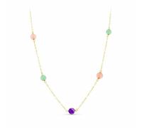 Inmaculada Romero IR Collier Montre femme en or 18 carats 42 cm. Boules de quartz colorées de 6 mm.