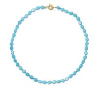 Inmaculada Romero IR Collier Montre femme en or 18 carats 45 cm. pierres turquoises