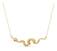 Inmaculada Romero IR Collier Montre femme en or 18 carats 45 cm. serpent 40 x9mm. chaîne forcée en zircons rouges