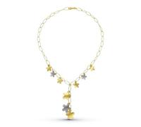 Inmaculada Romero IR Collier Pendentifs à maillons ovales en or bicolore 18 carats pour femme, tailles variées