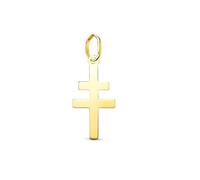 Inmaculada Romero IR Croix pendentif Pendentif amulette Caravaca en or 18 carats, 18 mm, lisse et poli