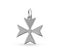 Inmaculada Romero IR Croix pendentif Pendentif de Malte en argent sterling 925, 20 mm. Emblème de l'Ordre des Chevaliers.