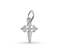 Inmaculada Romero IR Croix pendentif Pendentif de Saint-Jacques en argent massif 925 de 19 mm. Chevaliers de l'Ordre de Saint-Jacques distinctifs.