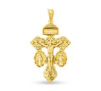Inmaculada Romero IR Croix pendentif Pendentif du Pardon, or massif 18 carats, 36 mm. Jésus de Nazareth, roi des Juifs