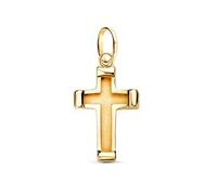 Inmaculada Romero IR Croix pendentif Pendentif en or 18 carats de 15 mm. Bords intérieurs mats.