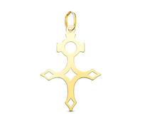 Inmaculada Romero IR Croix pendentif Pendentif en or 18 carats du Sud, 27 mm, lisse avec un éclat ajouré