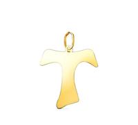 Inmaculada Romero IR Croix pendentif Pendentif Tau de San Francisco en or 18 carats, 20,5 mm. Finition polie lisse.