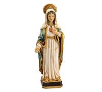 Inmaculada Romero IR Figurine Cœur Immaculé De Marie 32 Cm. Sculpture en Résine sur Socle