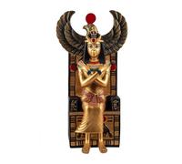 Inmaculada Romero IR Figurine Déesse Isis Egypte Ancienne 30 Cm. Sculpture Dorée Statue De L'Épouse D'Osiris