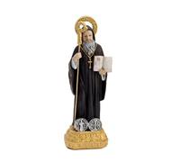 Inmaculada Romero IR Figurine Religieuse Saint Benoît 16 Cm. Sculpture en Résine Motif d'europe Et Statue D'Agriculteurs
