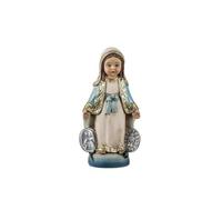 Inmaculada Romero IR Figurine Religieuse Vierge Miraculeuse Enfant 13 Cm. Sculpture Résine Couleur Côté Médailles Statue