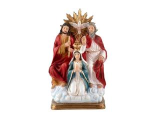 Inmaculada Romero IR Figurine Sainte Trinité 20 cm. Vierge Marie Saint Joseph Esprit Saint Image en résine