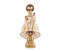 Inmaculada Romero IR Figurine Vierge De Covadonga 30 Cm. Sculpture La Santina Asturias Manteau Blanc en Résine