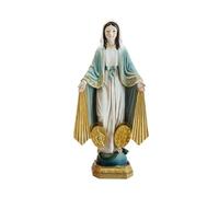 Inmaculada Romero IR Figurine Vierge Miraculeuse 30 Cm. Socle Sculpture Médailles Latérales Rayons