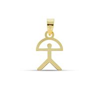 Inmaculada Romero IR Indalo Amulette pendentif en argent sterling 925 m plaqué or 18 mm. plan lisse