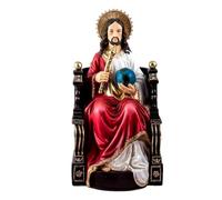 Inmaculada Romero IR Jésus sur Son trône Figurine 44 cm. Roi de l'univers Image en résine Assise