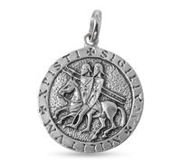 Inmaculada Romero IR Médaille pendentif Croix de Malte émaillée des Templiers en argent massif 925, 27 mm