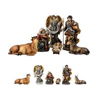 Inmaculada Romero IR Mystère Naissance Noël 6 pièces 20 cm Crèche de Noël Classique Figurine résine Sainte Famille Ange Mule