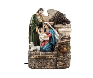 Inmaculada Romero IR Naissance de Noël Mystère avec Fontaine Figurine 25 cm. Pièce Unique en résine Enfant Jésus Vierge Marie Saint