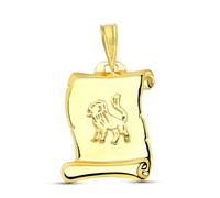 Inmaculada Romero IR Parchemin pendentif Pendentif en or 18 carats avec détail du signe astrologique du Lion