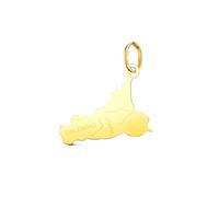 Inmaculada Romero IR Pendentif En or 18 carats, 21,5 mm. Silhouette de l'île de Sicile