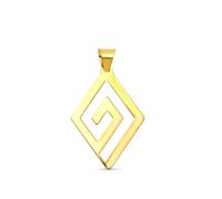 Inmaculada Romero IR Pendentif En or 18 carats, 44 mm, forme diamant ajourée avec un cordon en caoutchouc de 44 cm.