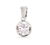Inmaculada Romero IR Pendentif En or blanc 9 carats, chaton de 7 mm avec zircone