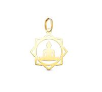 Inmaculada Romero IR Pendentif Or 18 carats, 18 mm. Détail de Bouddha au centre ajouré avec finition polie.