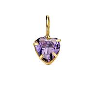 Inmaculada Romero IR Pendentif Or 18 carats, 5 mm, en forme de cœur avec pierre améthyste