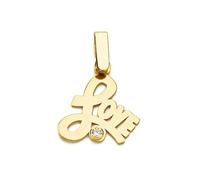 Inmaculada Romero IR Pendentif Or 9 carats 18 mm. LOVE lisse avec zircone