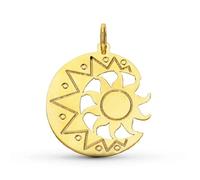 Inmaculada Romero IR Pendentif Or 9 carats, 21 mm, forme lune et soleil