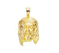 Inmaculada Romero IR Pendentif tête Pendentif en or 9 carats du Christ avec estampage de 30 mm
