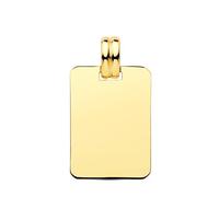 Inmaculada Romero IR Plaque pendentif Pendentif rectangulaire en or 9 carats, 20 mm, lisse. Gravure incluse dans le prix - Personnalisable - GRAVURE INCLUSE DANS LE PRIX