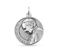 Inmaculada Romero IR Pope Médaille de François en argent sterling 925, 25 mm, et détail du Vatican au dos