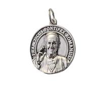 Inmaculada Romero IR Pope Médaille François en argent massif 925, dos 25 mm, Vatican