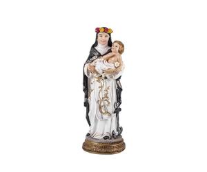 Inmaculada Romero IR Saint Figurine Lima Rose 20cm. Saint Patron de l'Amérique, des Indes et des Philippines, Base d'image en résine Couleur