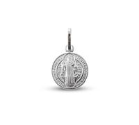 Inmaculada Romero IR Saint Médaille Benoît Argent Sterling 925m unisexe 12mm. détail de la croix arrière