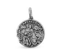 Inmaculada Romero IR Saint Médaille de pèlerinage, argent massif 925, 15 mm. Saint patron des malades du cancer et des personnes atteintes de maladies incurables.